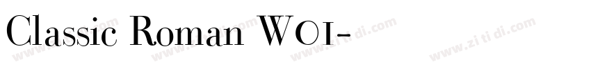 Classic Roman W01字体转换